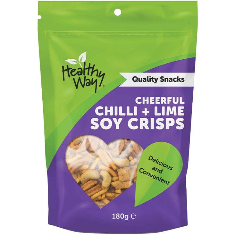 Healthy Way Cheerful Chilli and Lime Soy Crisps 180g front image on Livehealthy HK imported from Australia