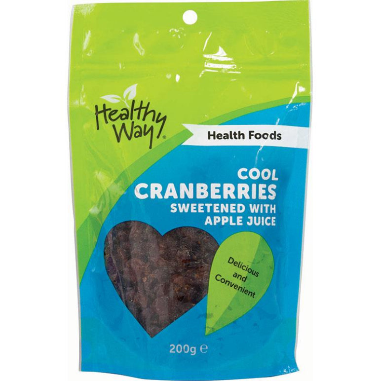 Healthy Way Cool Cranberries Sweetened with Apple Juice 200g front image on Livehealthy HK imported from Australia
