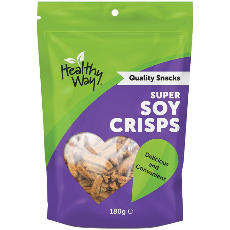 Healthy Way Super Soy Crisps 180g front image on Livehealthy HK imported from Australia