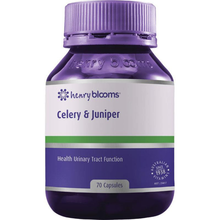 Henry Blooms Celery and Juniper 3000mg 70 Capsules front image on Livehealthy HK imported from Australia