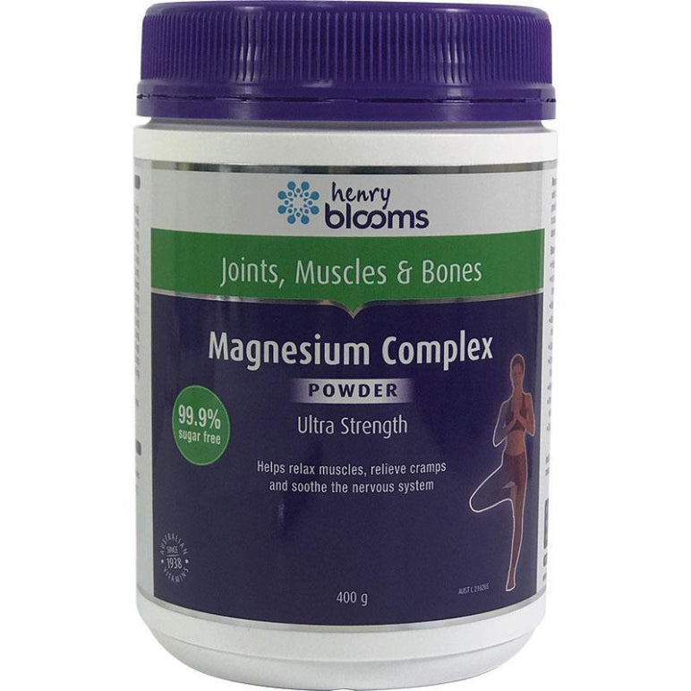 Henry Blooms Magnesium Complex 400g Powder front image on Livehealthy HK imported from Australia