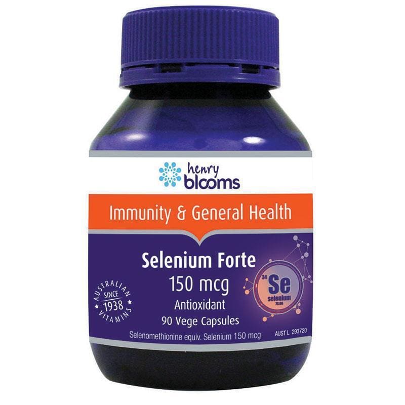Henry Blooms Selenium Fort 150mcg 90 Capsules front image on Livehealthy HK imported from Australia