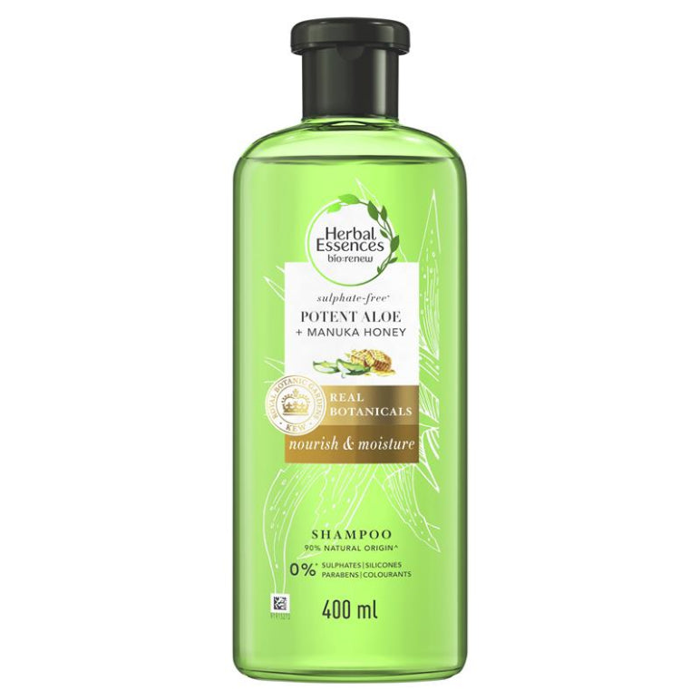 Herbal Essences Bio Renew Aloe & Manuka Honey Shampoo 400ml front image on Livehealthy HK imported from Australia
