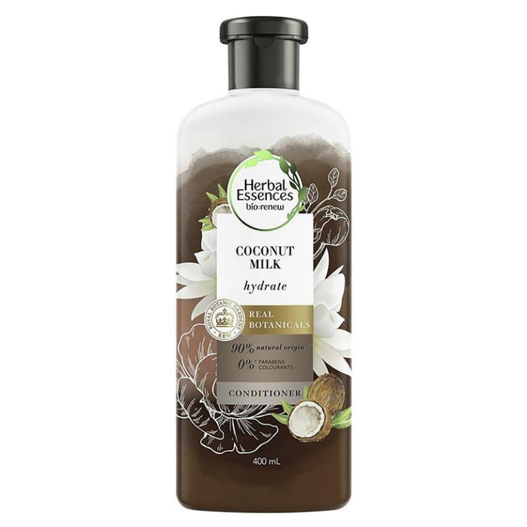 Herbal Essences Bio Renew Hydrate Coconut Milk Conditioner 400ml front image on Livehealthy HK imported from Australia