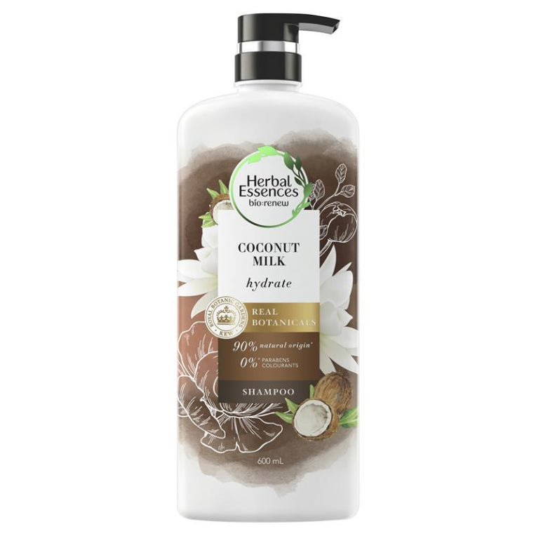 Herbal Essences Bio Renew Hydrate Coconut Milk Shampoo 600ml front image on Livehealthy HK imported from Australia