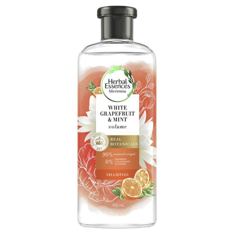 Herbal Essences Bio Renew Naked Volume Grapefruit Mosa Mint Shampoo 400ml front image on Livehealthy HK imported from Australia