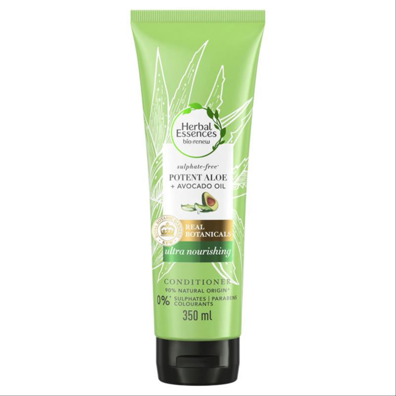 Herbal Essences Bio Renew Potent Aloe + Avocado Oil Conditioner 350ml front image on Livehealthy HK imported from Australia