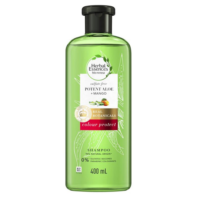 Herbal Essences Bio Renew Potent Aloe & Mango Colour Protect Shampoo 400ml front image on Livehealthy HK imported from Australia