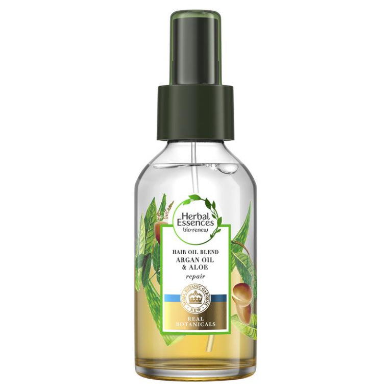 Herbal Essences Hair Oil Blend Aloe & Argan Repair 100ml front image on Livehealthy HK imported from Australia