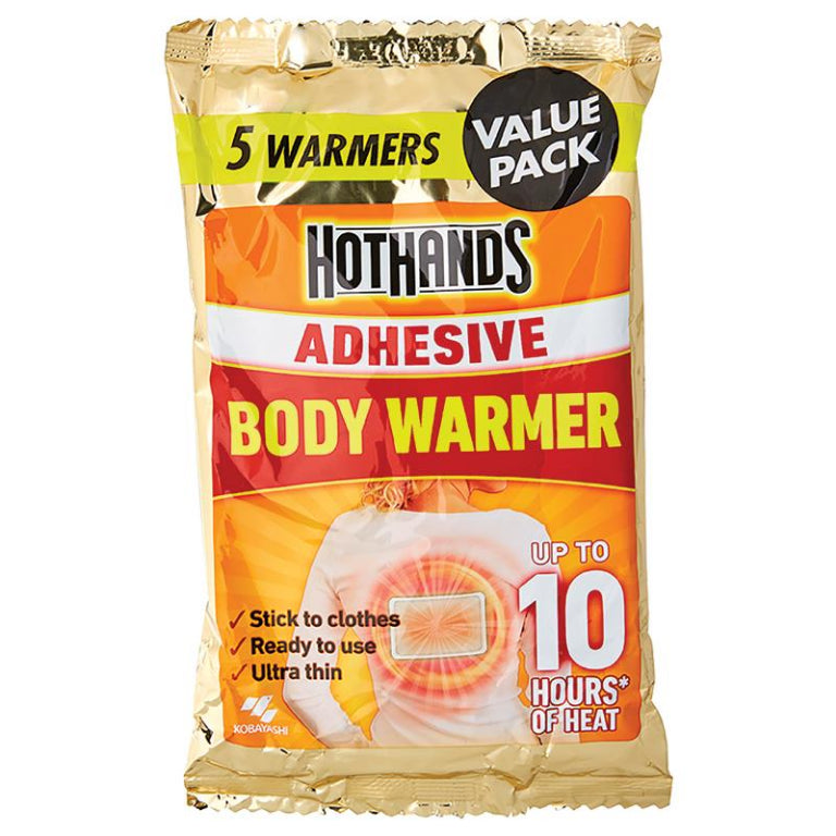 Hot Hands Body Warmer Adhesive 5 Pack front image on Livehealthy HK imported from Australia