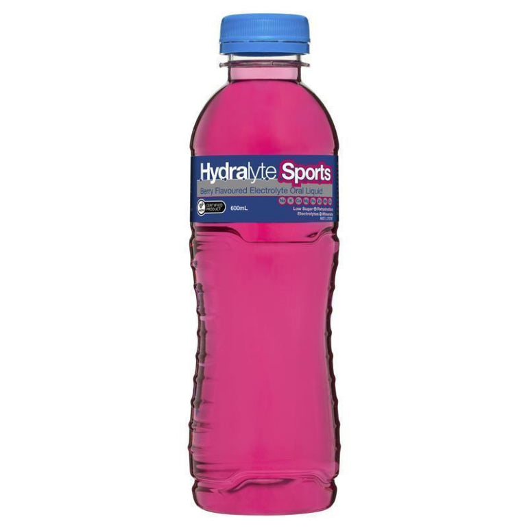 Hydralyte Sports Ready to Drink Berry 600ml front image on Livehealthy HK imported from Australia