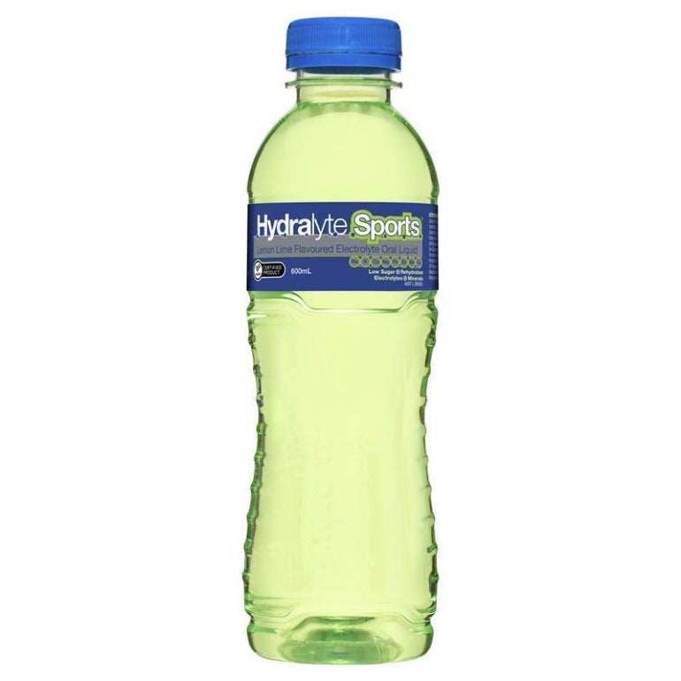 Hydralyte Sports Ready to Drink Lemon Lime 600ml front image on Livehealthy HK imported from Australia