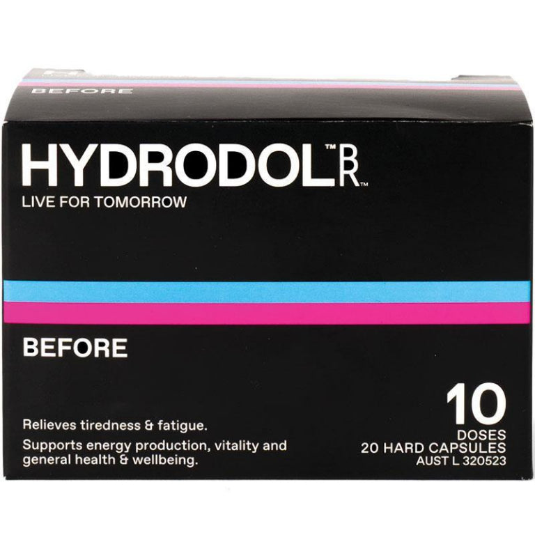 Hydrodol Before 10 Dose front image on Livehealthy HK imported from Australia