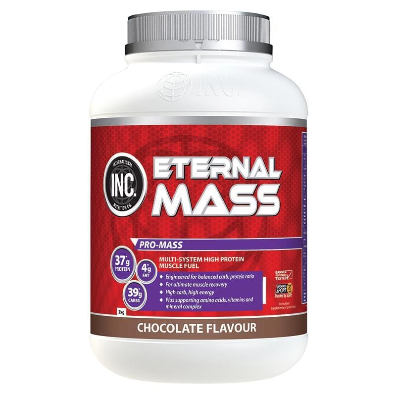 INC Eternal Mass Chocolate Flavour 2kg front image on Livehealthy HK imported from Australia