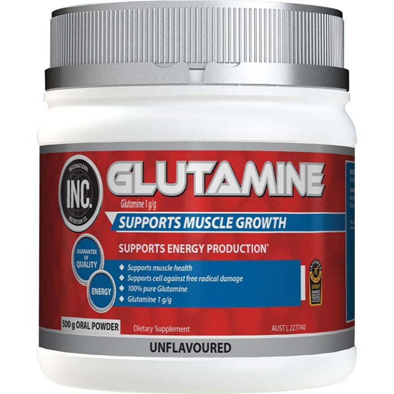 INC Glutamine 500g front image on Livehealthy HK imported from Australia