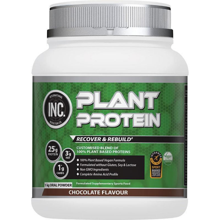 INC Plant Protein Chocolate 1kg front image on Livehealthy HK imported from Australia