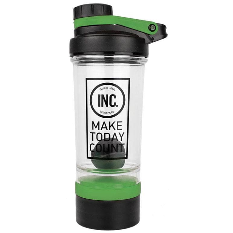 INC Tritan Shaker Bottle Green 600ml front image on Livehealthy HK imported from Australia