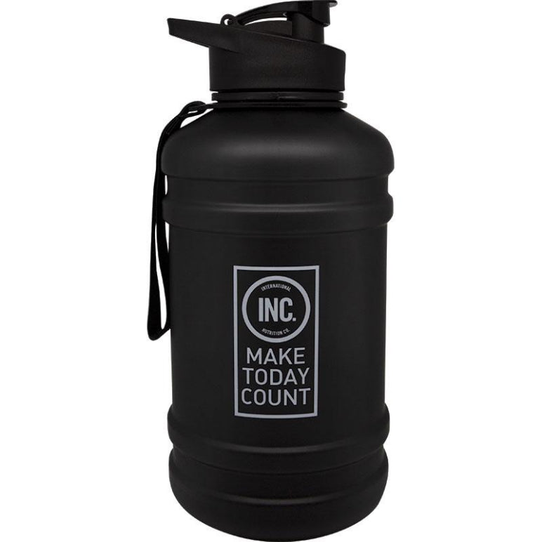 INC Water Bottle 2.2 Litre Flip Top Matte Black front image on Livehealthy HK imported from Australia