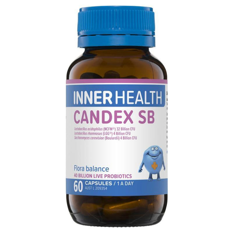 Inner Health Candex SB 60 Capsules Fridge Line front image on Livehealthy HK imported from Australia