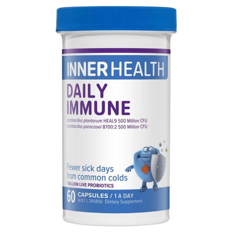 Inner Health Daily Immune 60 Capsules front image on Livehealthy HK imported from Australia