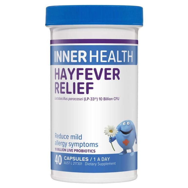 Inner Health Hayfever Relief 40 Capsules front image on Livehealthy HK imported from Australia