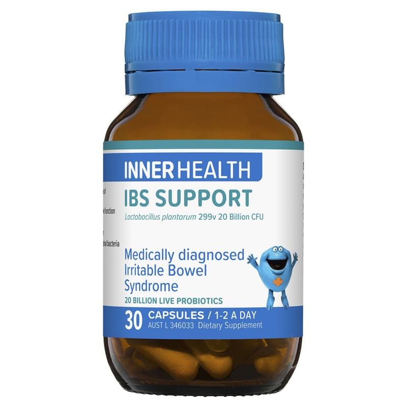 Inner Health IBS Support 30 Capsules Fridge Line front image on Livehealthy HK imported from Australia