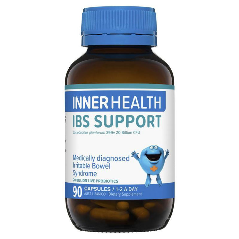 Inner Health IBS Support 90 Capsules Fridge Line front image on Livehealthy HK imported from Australia
