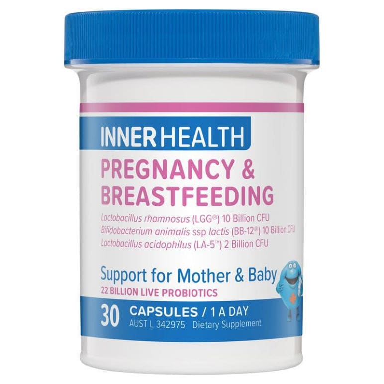 Inner Health Pregnancy and Breastfeeding 30 Capsules front image on Livehealthy HK imported from Australia