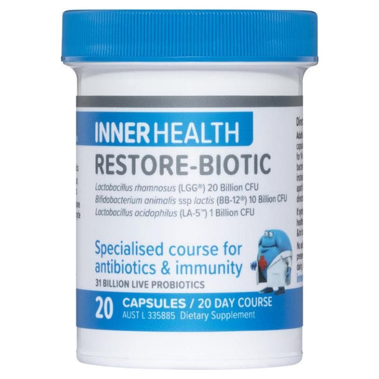Inner Health Restore Biotic 20 Tablets front image on Livehealthy HK imported from Australia