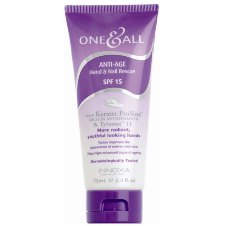 Innoxa One & All Anti Age Hand Cream SPF15 75ml front image on Livehealthy HK imported from Australia