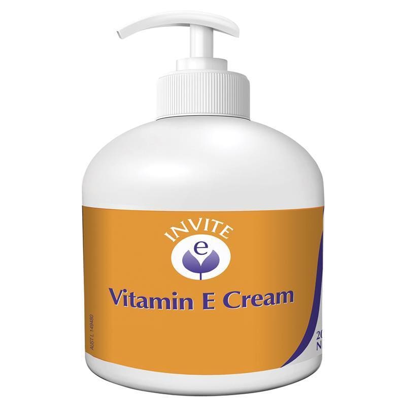 Invite E Vitamin E Cream 200g Pump front image on Livehealthy HK imported from Australia