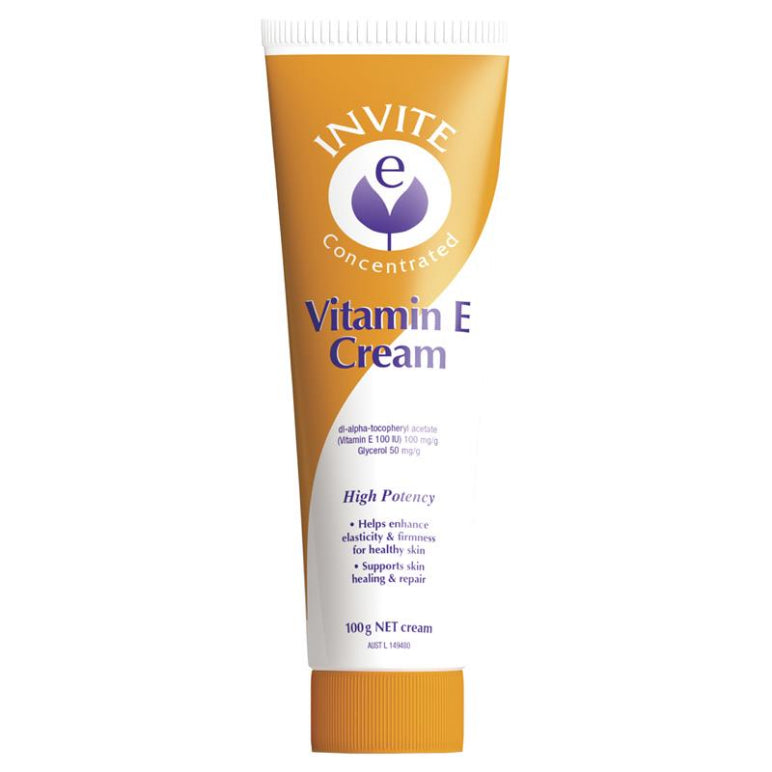 Invite E Vitamin E Cream 100g front image on Livehealthy HK imported from Australia