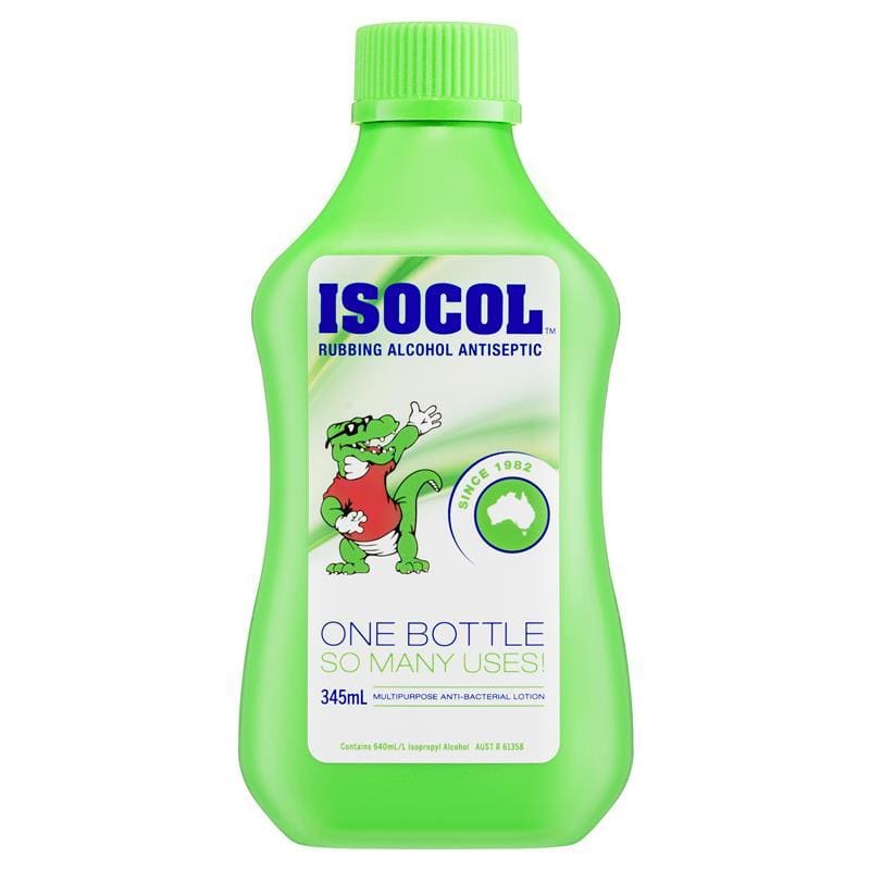 Isocol Rubbing Alcohol 345ml front image on Livehealthy HK imported from Australia