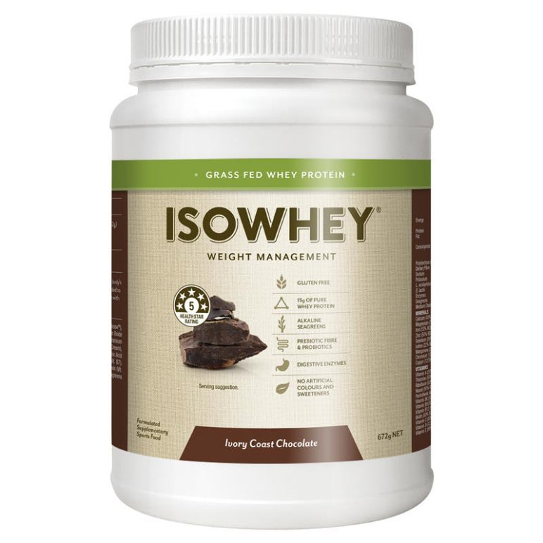 IsoWhey Complete Ivory Coast Chocolate 672g front image on Livehealthy HK imported from Australia