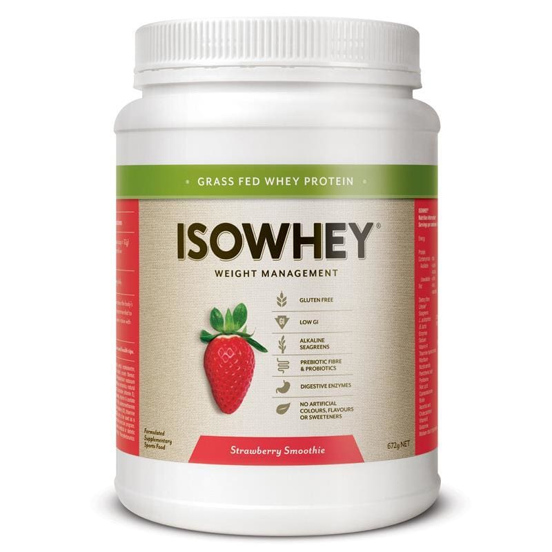 IsoWhey Complete Strawberry Smoothie 672g front image on Livehealthy HK imported from Australia