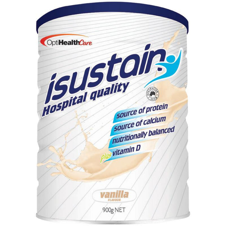 Isustain Hospital Quality Vanilla 900g front image on Livehealthy HK imported from Australia