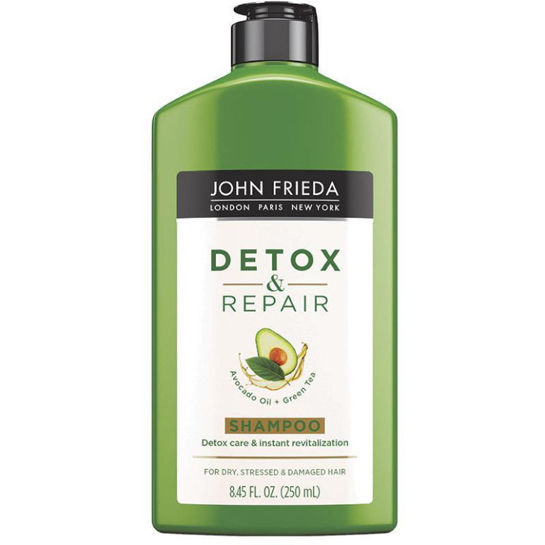 John Frieda Detox & Repair Shampoo 250mL front image on Livehealthy HK imported from Australia