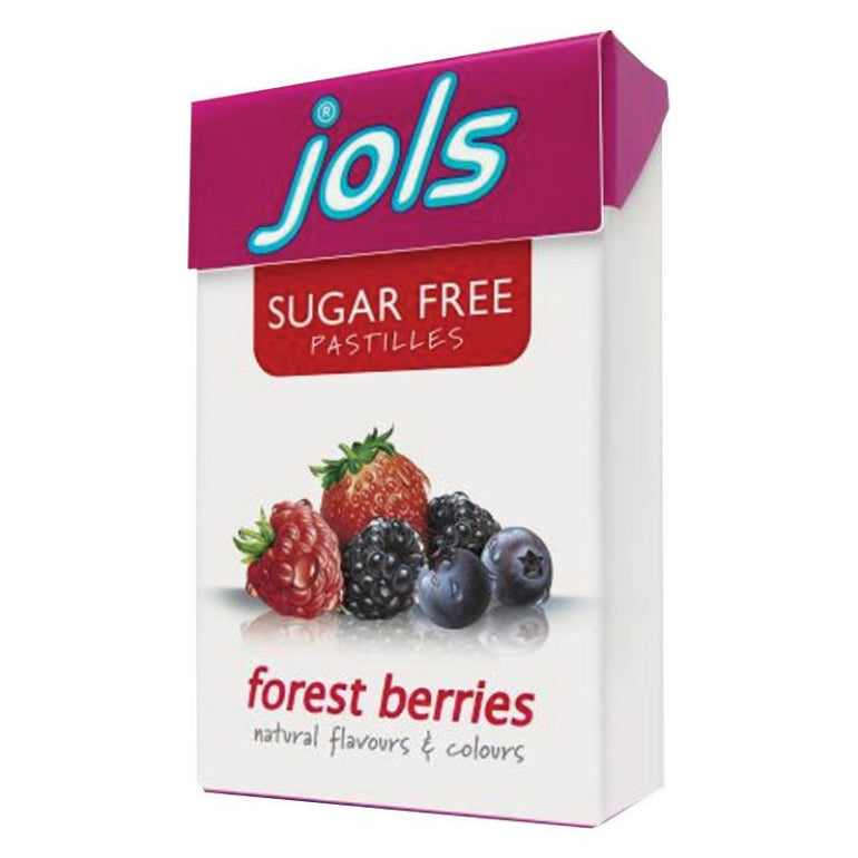 Jols Sugar Free Pastilles Forest Berries 25g front image on Livehealthy HK imported from Australia