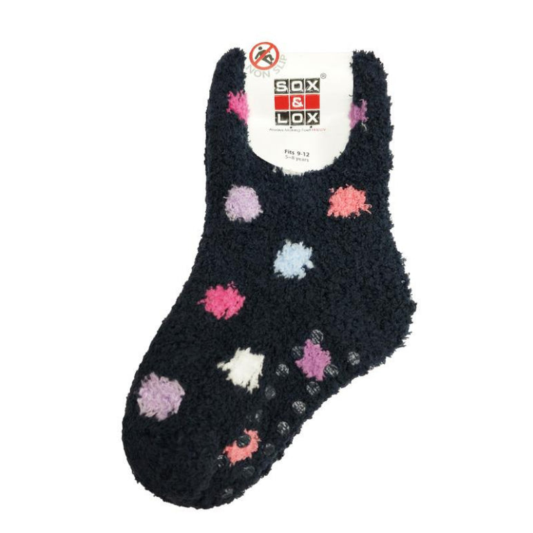 Kids Bed Socks Dark Navy Large front image on Livehealthy HK imported from Australia