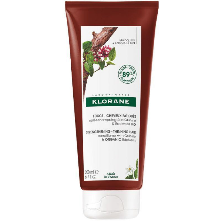 Klorane Strengthening Quinine & Organic Edelweiss Conditioner 200ml front image on Livehealthy HK imported from Australia