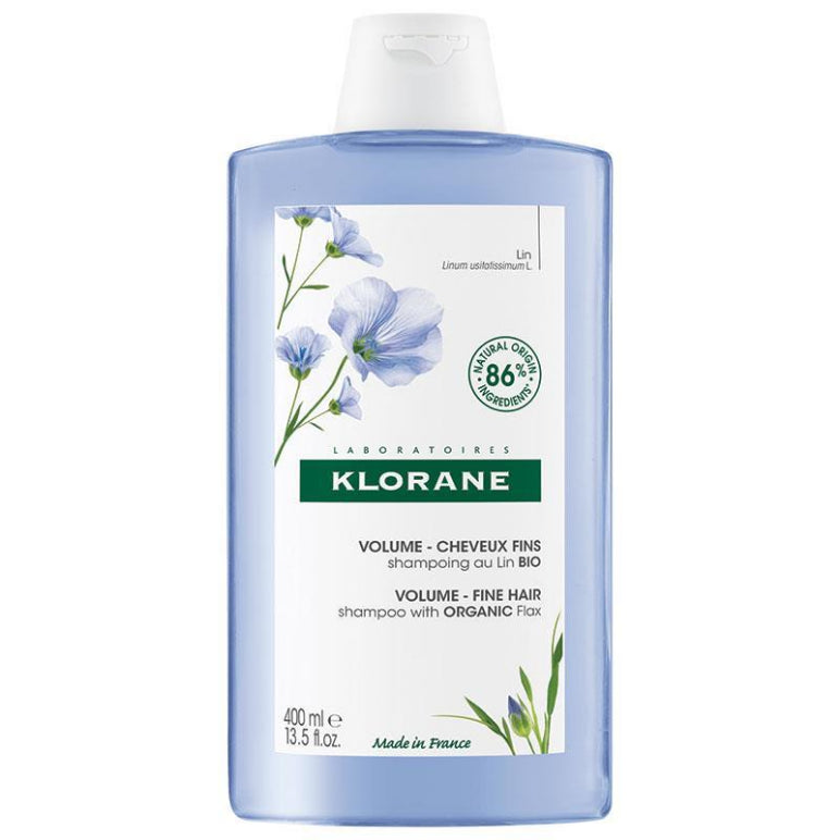 Klorane Volumising Shampoo with Organic Flax 400ml - Fine and Flat Hair front image on Livehealthy HK imported from Australia