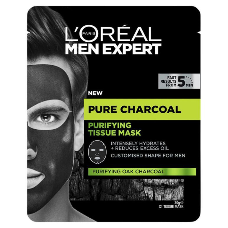 L'Oreal Paris Men Expert Purifying Tissue Mask front image on Livehealthy HK imported from Australia