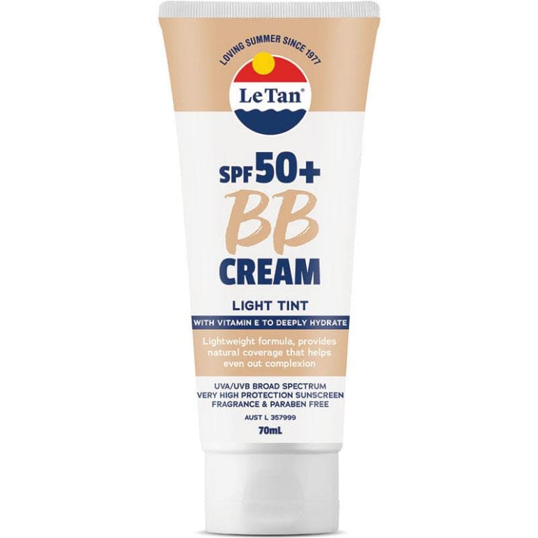 Le Tan SPF 50+ BB Tinted Light 70ml front image on Livehealthy HK imported from Australia