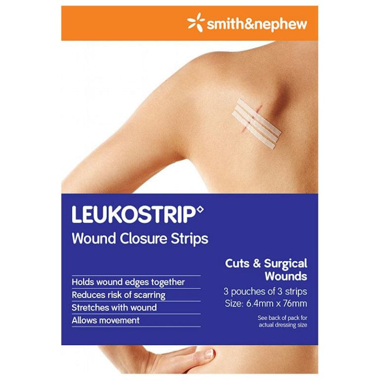 Leukostrip 6.4mm x 76mm 3 Pack front image on Livehealthy HK imported from Australia