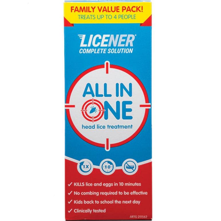 Licener Complete Solution Head Lice Treatment 200ml front image on Livehealthy HK imported from Australia