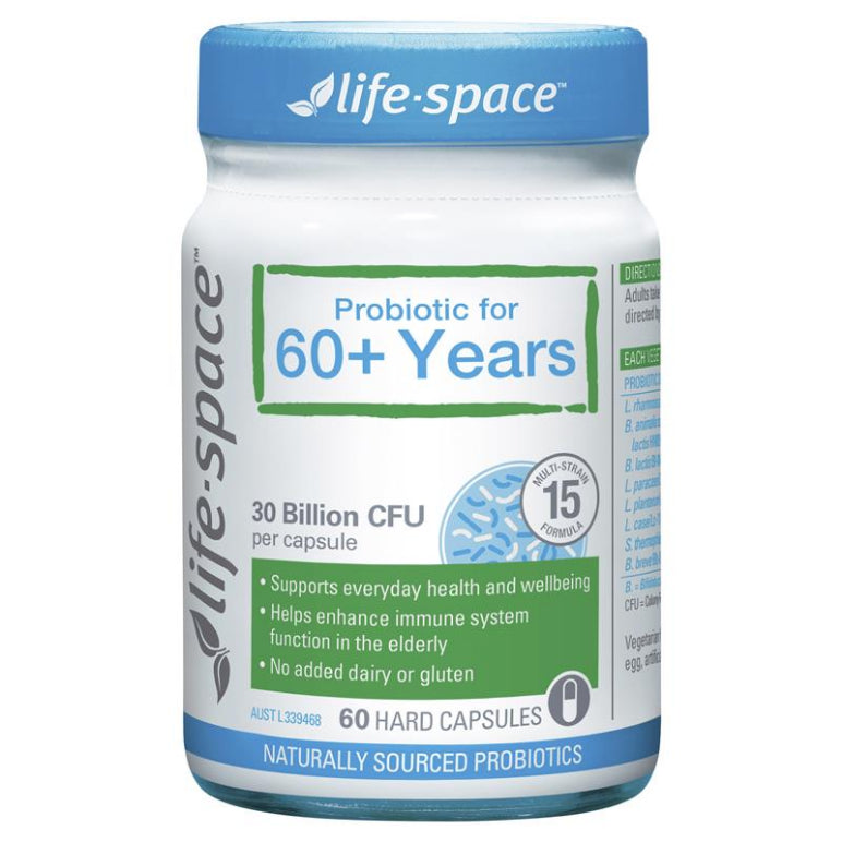 Life Space Probiotic For 60+ Years 60 Capsules front image on Livehealthy HK imported from Australia