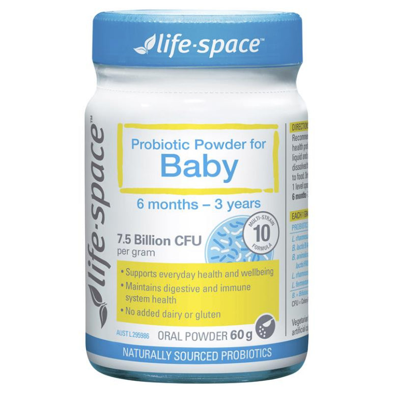 Life Space Probiotic Powder For Baby 60g front image on Livehealthy HK imported from Australia