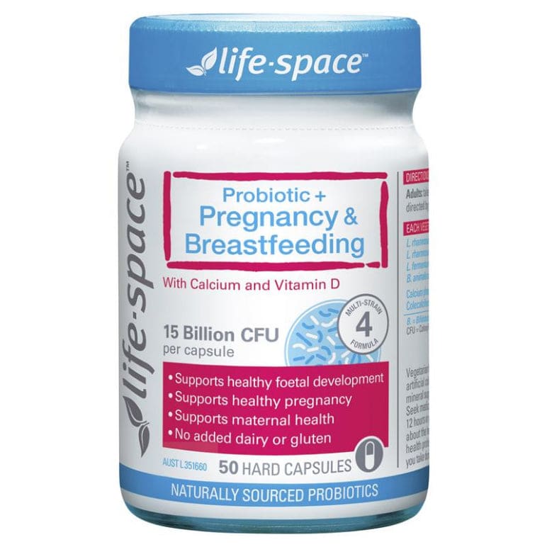 Life Space Probiotic + Pregnancy & Breastfeeding 50 Capsules front image on Livehealthy HK imported from Australia