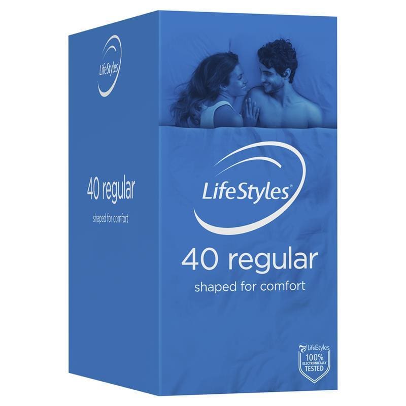 LifeStyles Condoms Regular 40 Pack front image on Livehealthy HK imported from Australia
