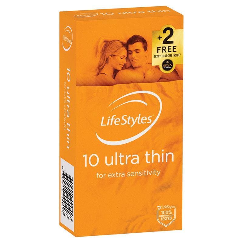 LifeStyles Condoms Ultra Thin 10 Pack front image on Livehealthy HK imported from Australia